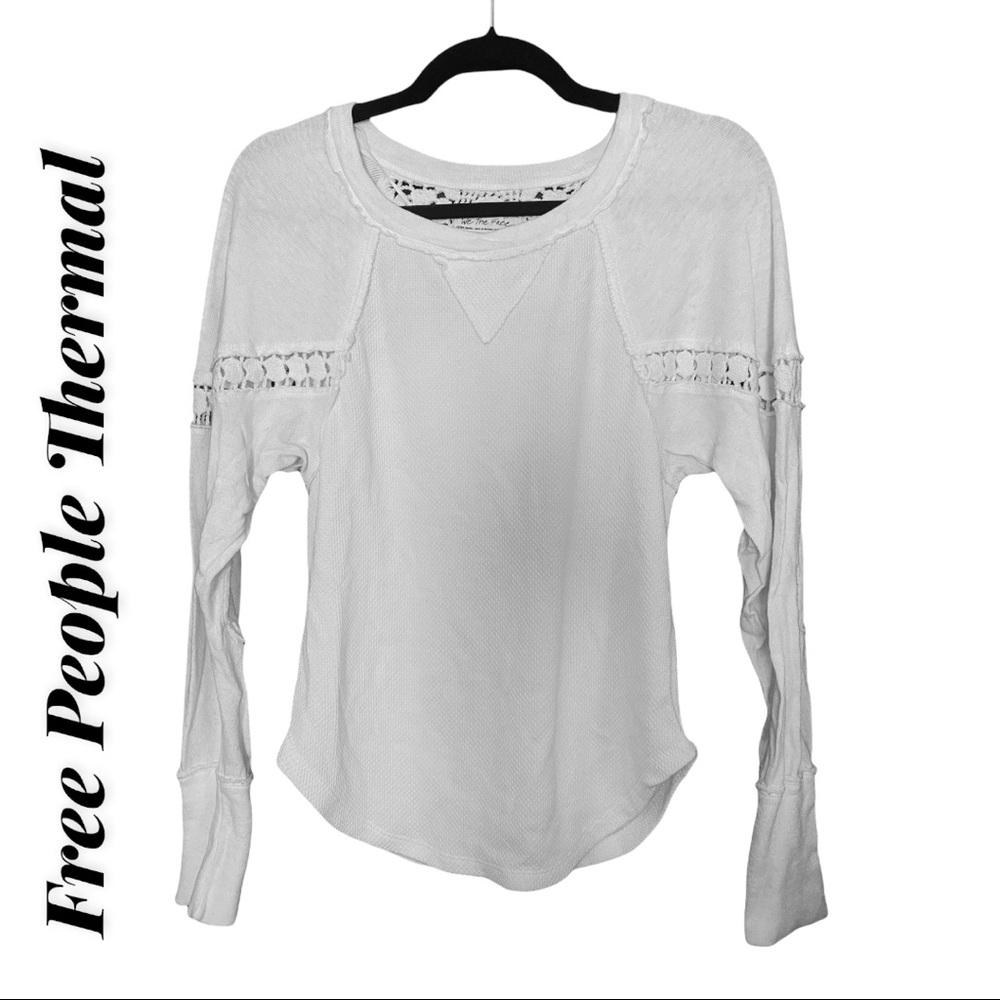 Free People Thermal with Crochet Details.